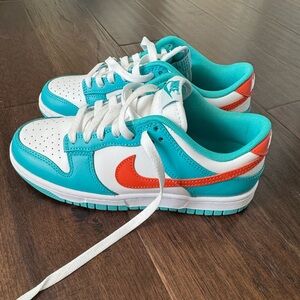 Nike Kids Low Dunks “Miami Dolphins”
